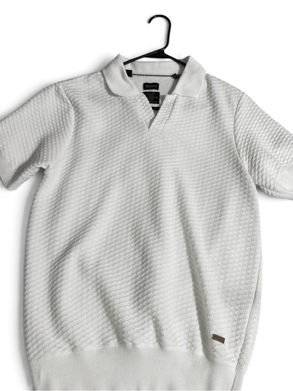 White Polo Knit Shirt
